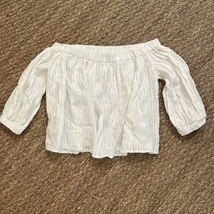 summer white off the shoulder top, size XS, Frame.
